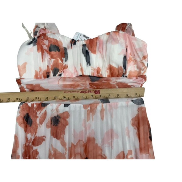 Maurices Floral Dress Women’s S Small White Empire Waist Pleated Knee Length NWT - Picture 9 of 13